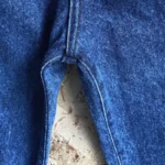 jean vintage bonaventure bleu années 80/90 taille haute coupe mom entrejambe sans défaut