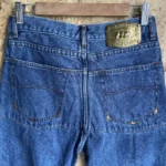 jean vintage bonaventure bleu années 80/90 taille haute coupe mom dos poches