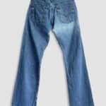 jean levis vintage années 2000 bleu modèle 522 superlow stovepipe made in usa de dos