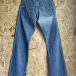 jean levis vintage années 2000 bleu modèle 522 superlow stovepipe made in usa de dos