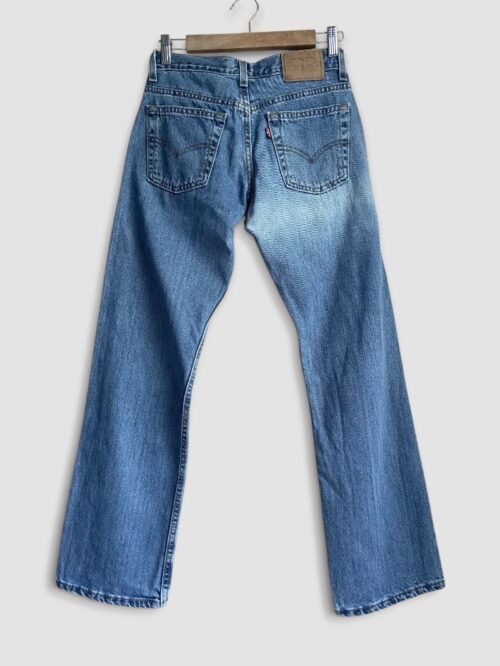 jean levis vintage années 2000 bleu modèle 522 superlow stovepipe made in usa de dos
