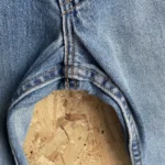 jean levis vintage années 2000 bleu modèle 522 superlow stovepipe made in usa entrejambe du jean sans défaut