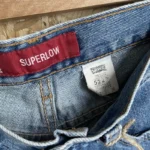 jean levis vintage années 2000 bleu modèle 522 superlow stovepipe made in usa etiquette du modèle et etiquette taille