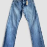 jean levis vintage années 2000 bleu modèle 522 superlow stovepipe made in usa de face