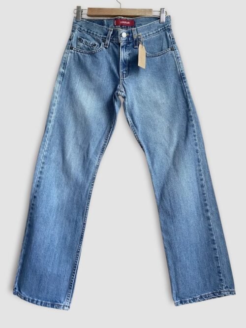 jean levis vintage années 2000 bleu modèle 522 superlow stovepipe made in usa de face