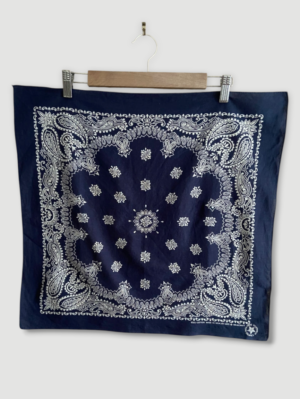 bandana vintage années 80 bleu marine