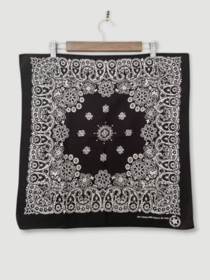 Bandana Vintage 80s Noir Made in USA