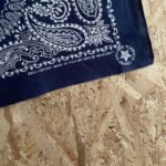 bandana vintage années 80 bleu marine made in usa