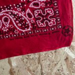 bandana vintage années 80 made in usa motif cachemire marque