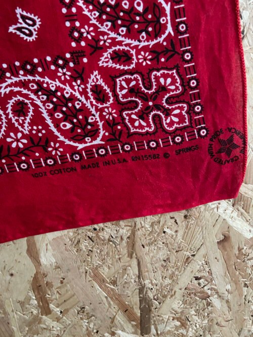 bandana vintage années 80 made in usa motif cachemire marque
