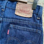jean levi's 607 vintage années 70 patch cuir