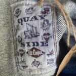 veste jean lee cooper années 80/90 étiquette tissu interieur "quay side"