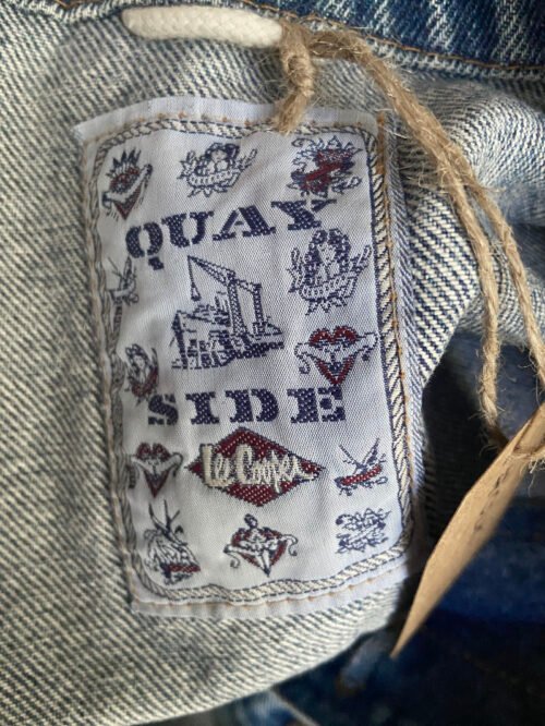 veste jean lee cooper années 80/90 étiquette tissu interieur "quay side"