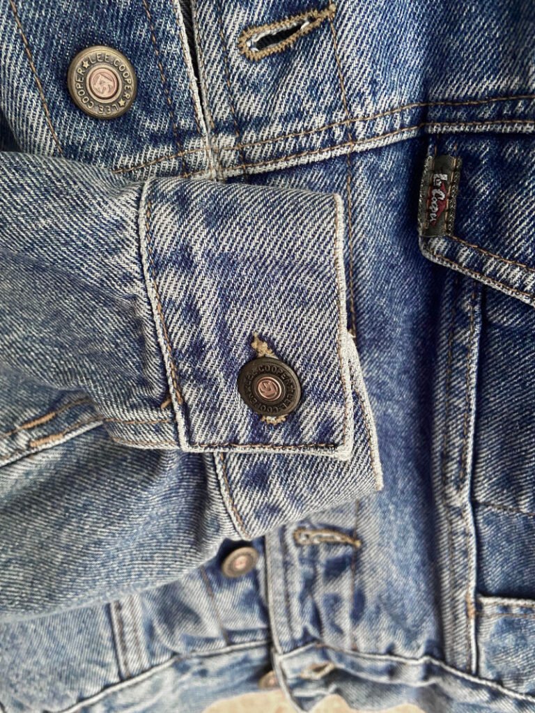 veste jean lee cooper années 80/90 poignet