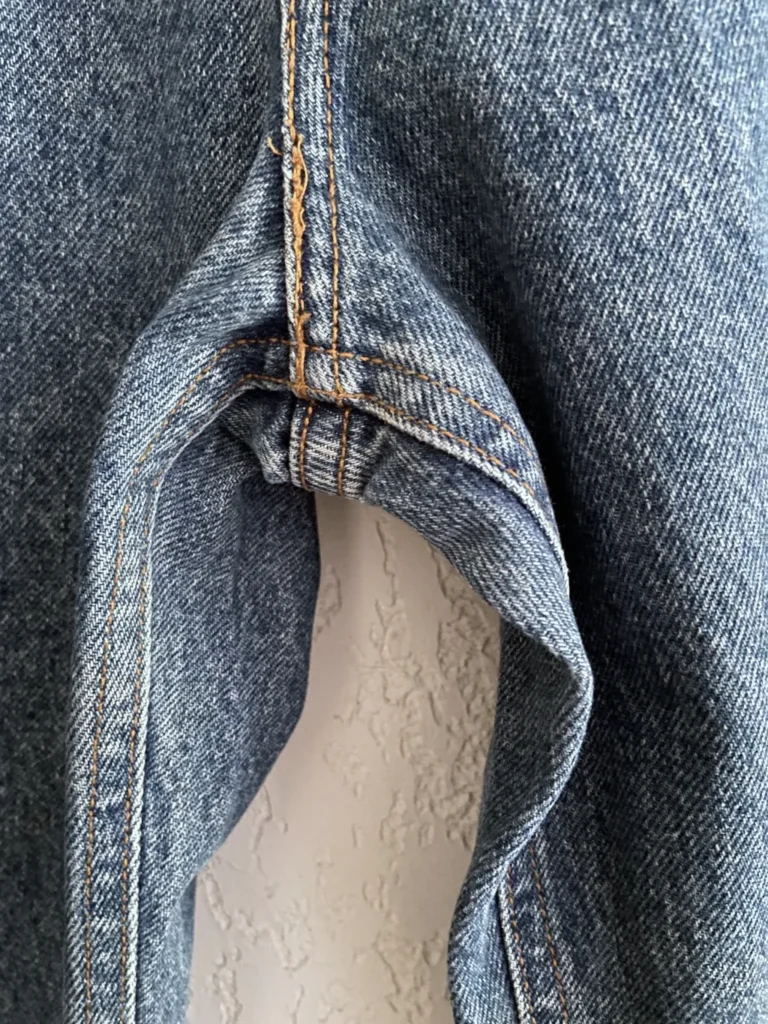 jean vintage calvin klein années 90 USA entrejambe