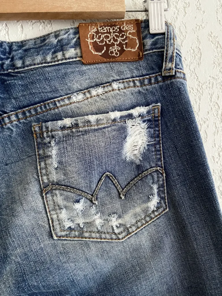 jean vintage le temps des cerises Y2K poches