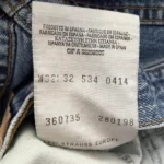 jean levi's 534 vintage W32 etiquette