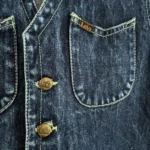veste sans manche lois 80s boutons