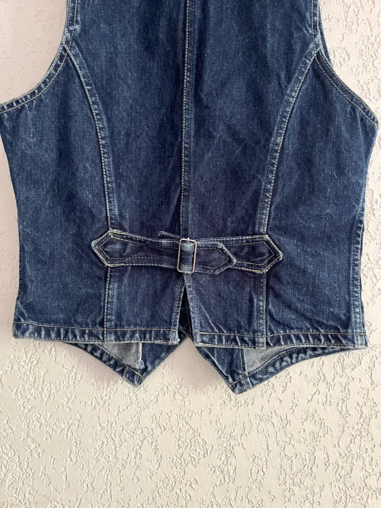 veste sans manche lois 80s détail