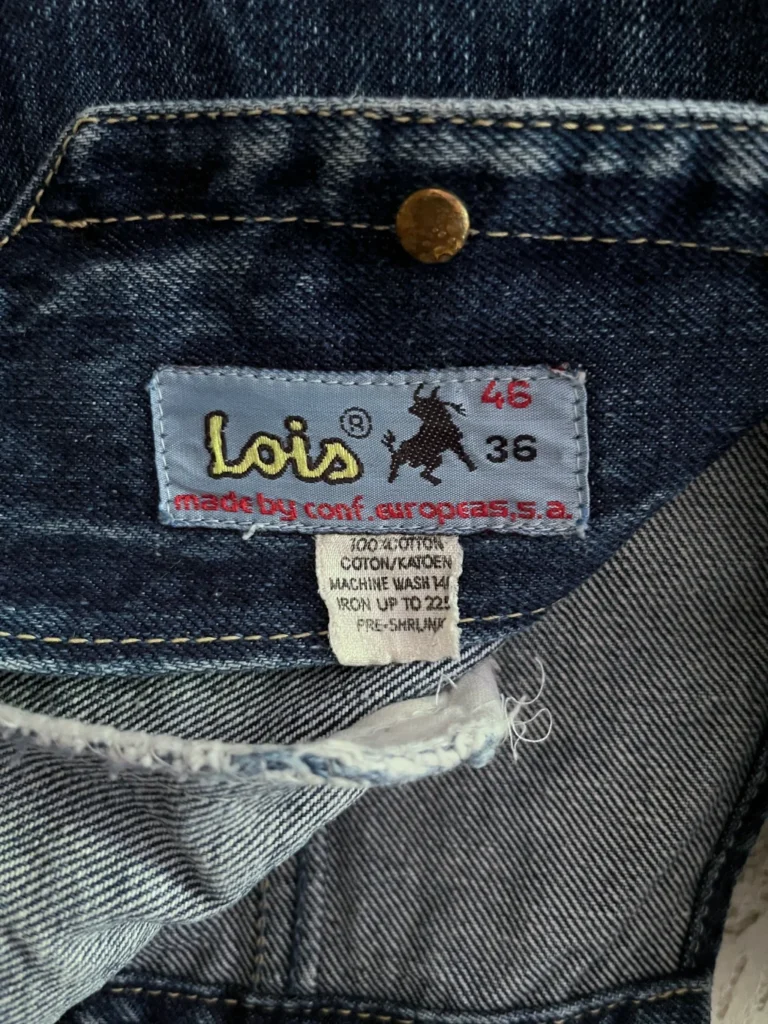 veste sans manche lois 80s etiquette 1